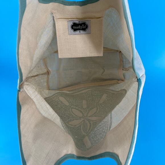 Mudpie sand dollar jute beach bag tote - Picture 5 of 6